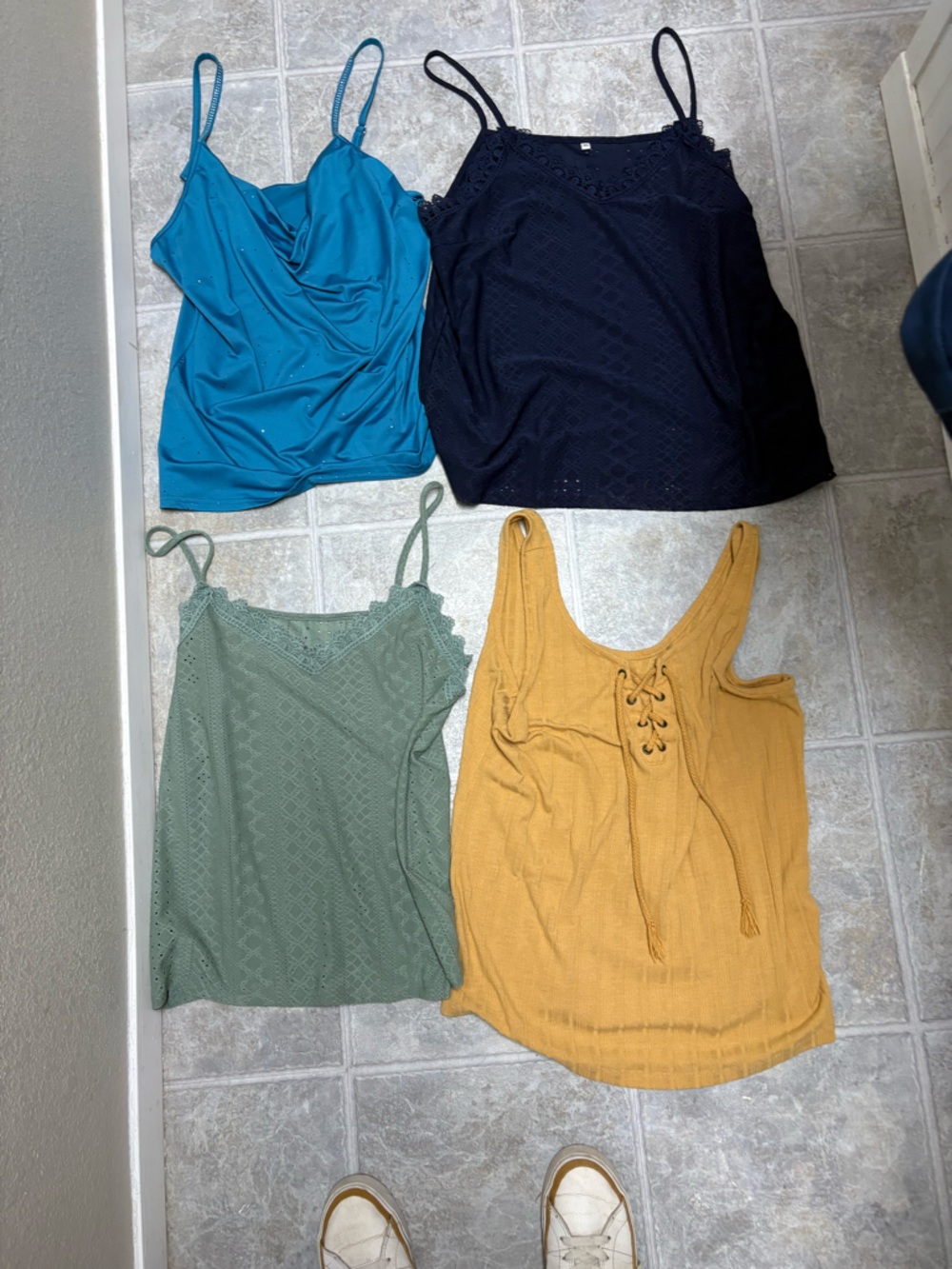 Mixed Tank Top Bundle - Sage, Mustard, Teal, Navy